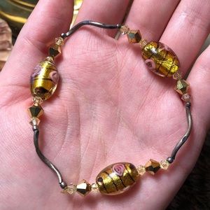 Cute vintage Italian wedding cake bead bracelet